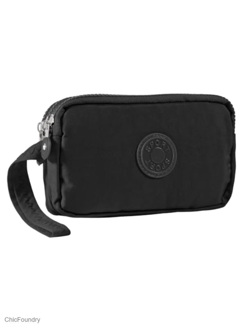 Oxford Cloth Wristlet Wallet Large Capacity 3 Compartment Zipper Purse